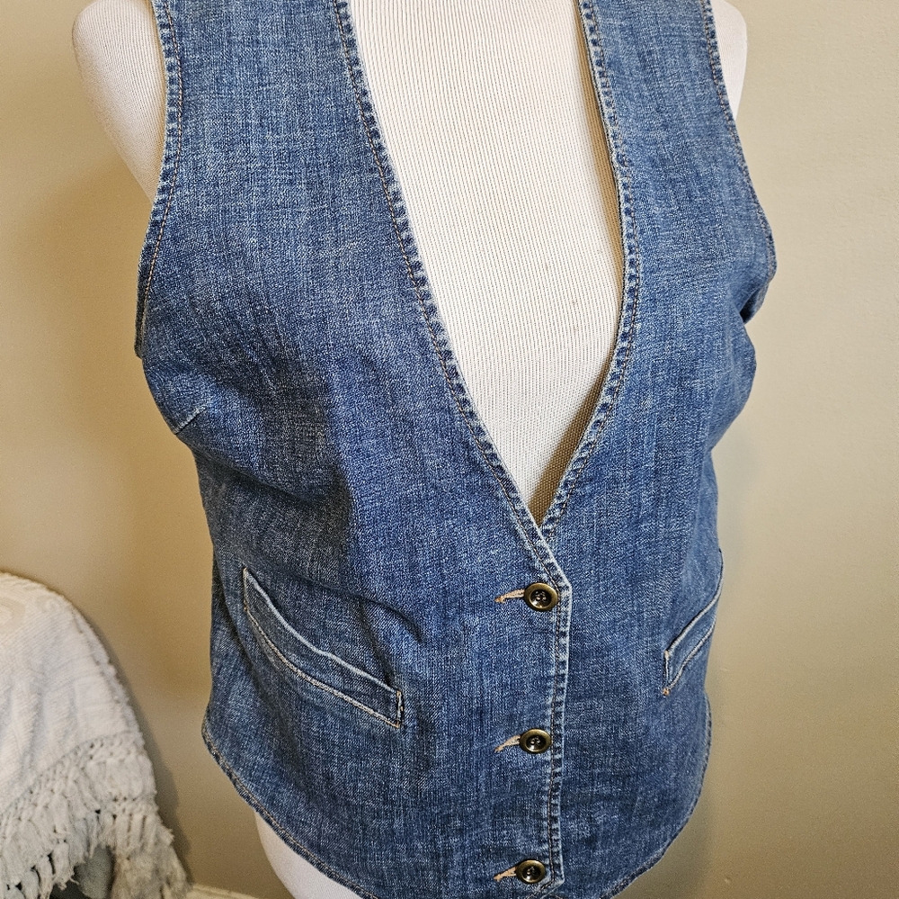 London Denim Button-Up Vest Size XL - Picture 9 of 14